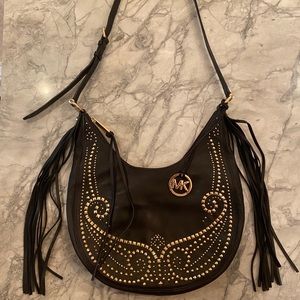 Micheal Kors Crossbody with Gold Studs